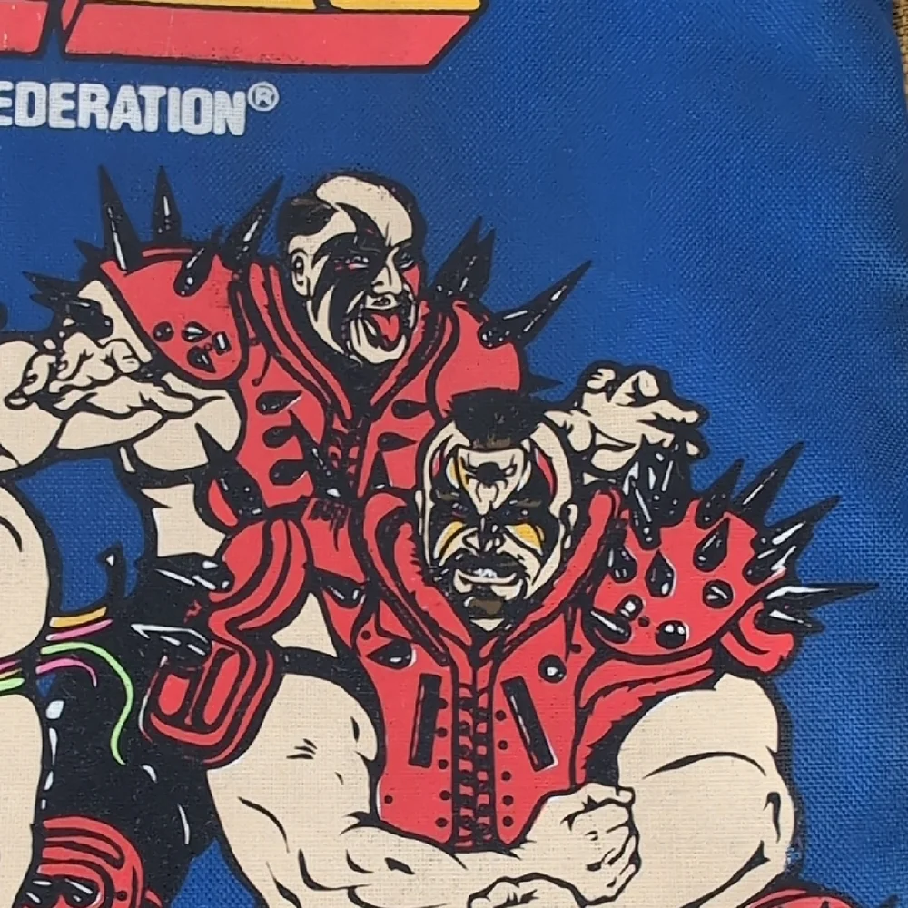 Vintage WWF Superstars Wrestling Bookbag Backpack 1991!!!!